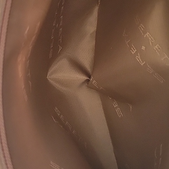 SERETA small beige leather shoulder bag.  Tassel. - Picture 8 of 10